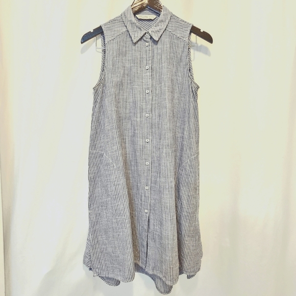 🇪🇦 Zara - Striped Sleeveless Shirt Dress - Picture 11 of 12